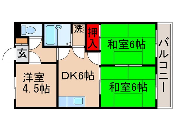 ハイツ峯岸の物件間取画像